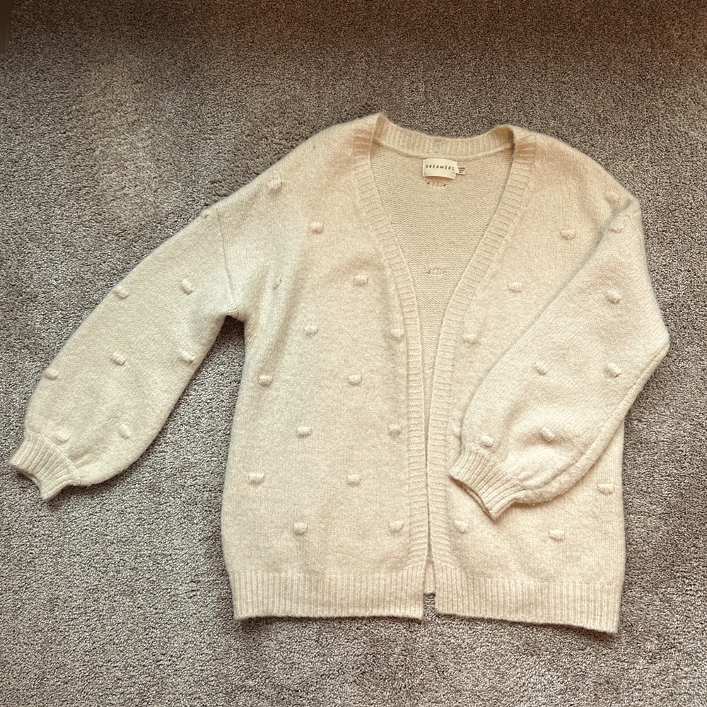 Ivory Open Cardigan - oversizeded